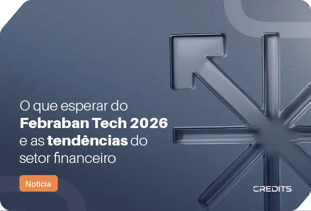 Imagem com símbolo do Febraban tech junto ao título do texto